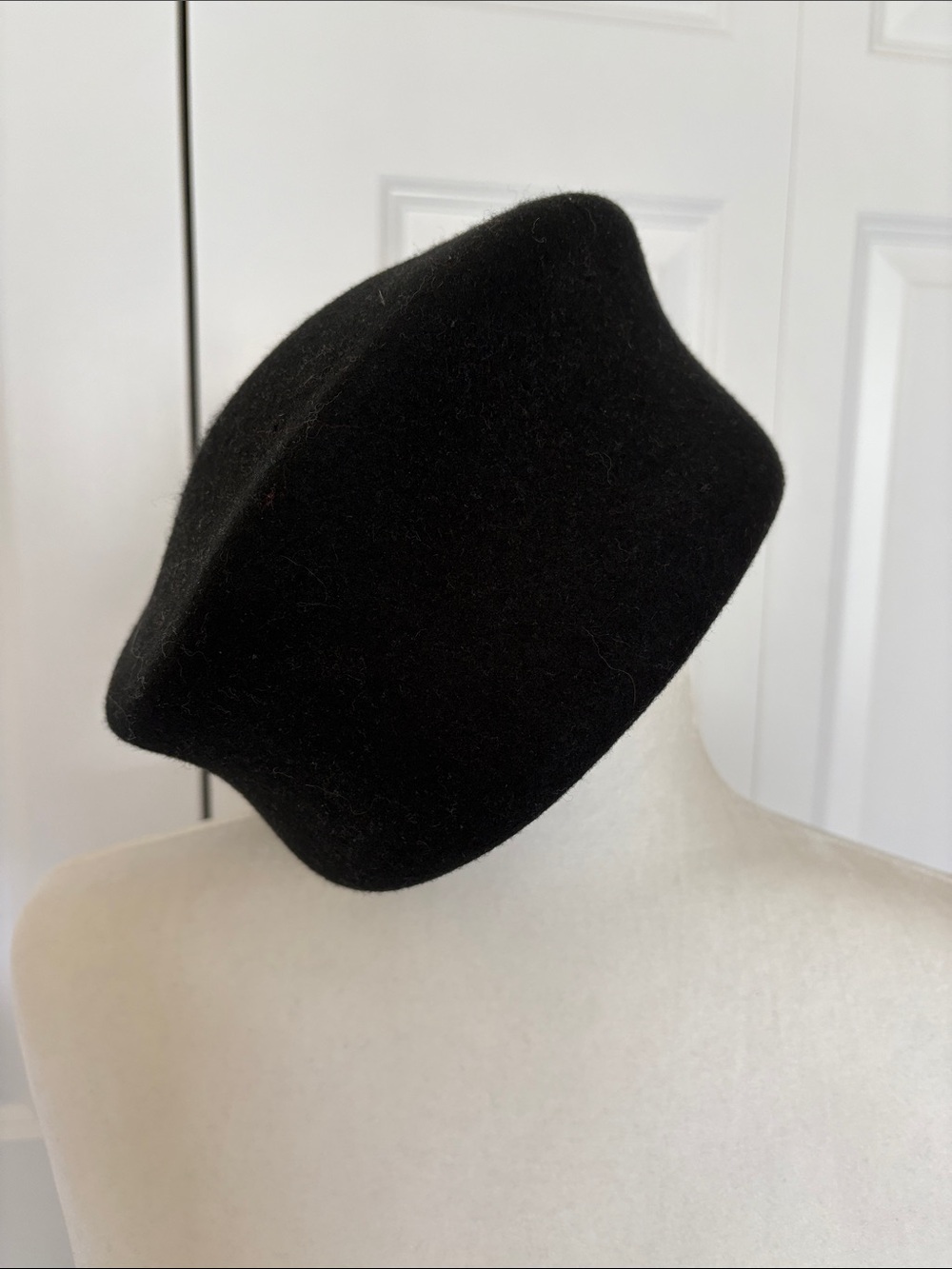 Nordstrom Black Wool Beret - Chic Women's Hat